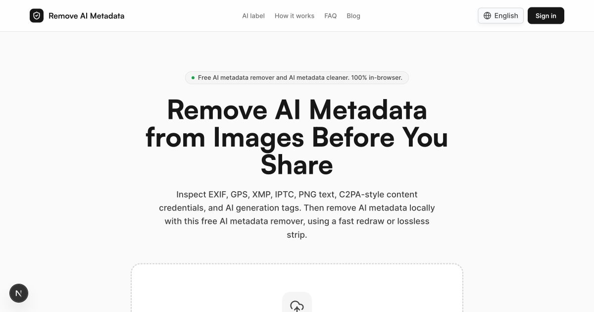 Remove AI Metadata
